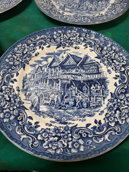 diner borden royal tunder ware blauw