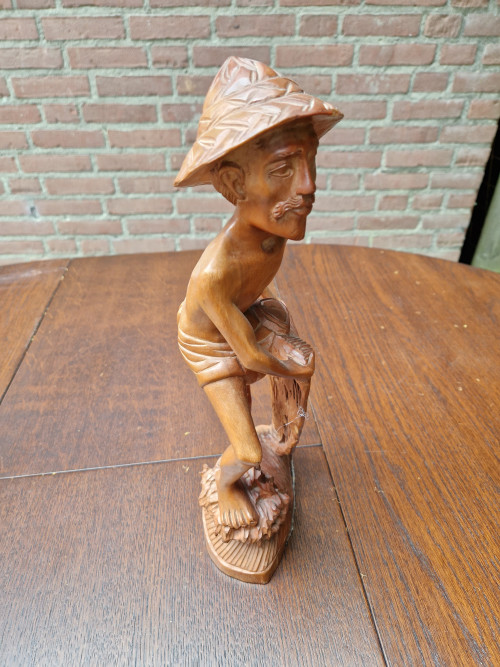 houtsculptuur balinees vintage