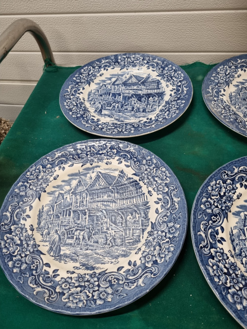 diner borden royal tunder ware blauw