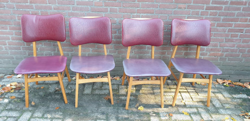stoelen retro jaren 60 vier stuks