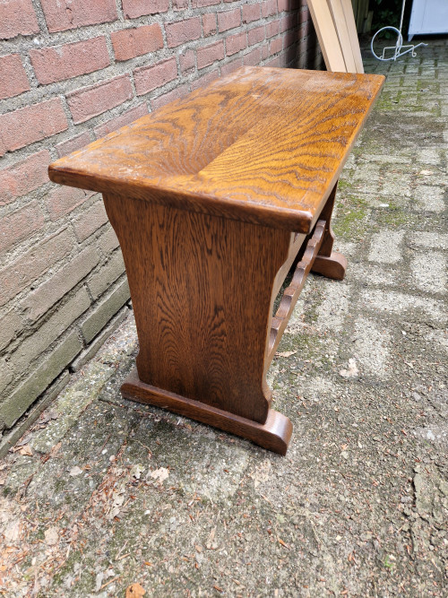 wijnrek tafel eiken vintage