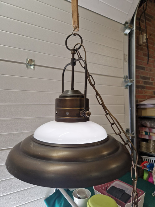 hanglamp industrieel bronskleur