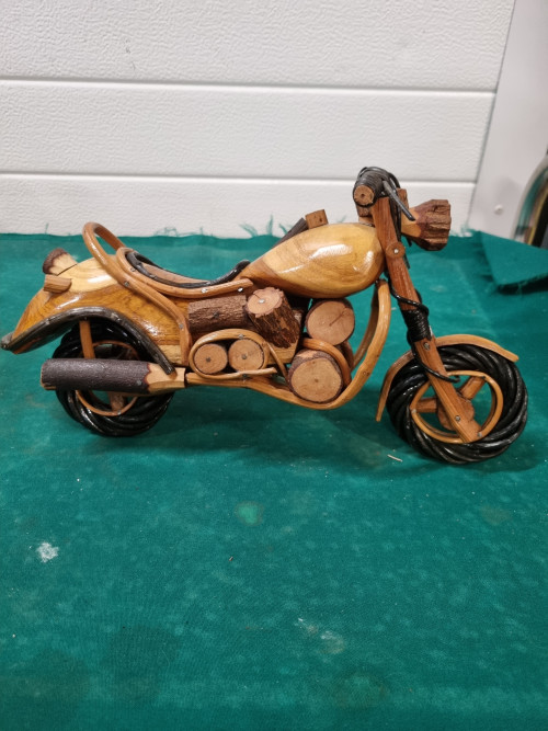 houten motor handgemaakt