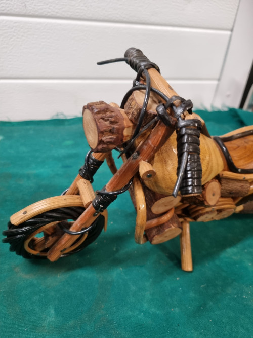 houten motor handgemaakt