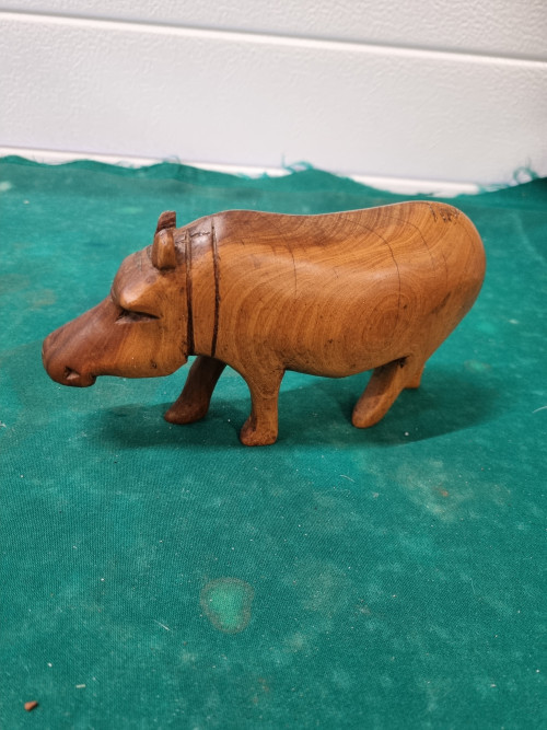 beeld nijlpaard houtsnijwerk afrikaans