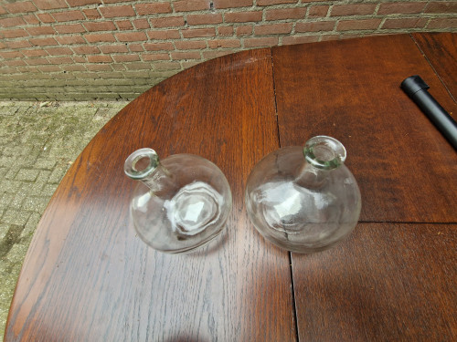 vazen van glas 2 stuks