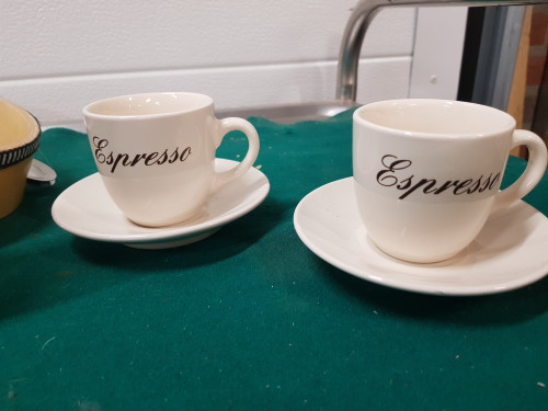 espresso kop en schotel 2 stuks
